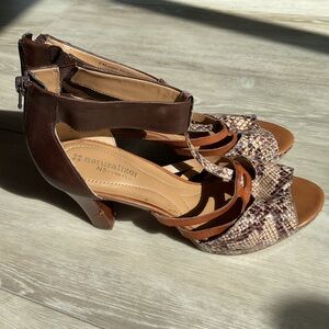 Naturalizer Brown Heel Sandals
